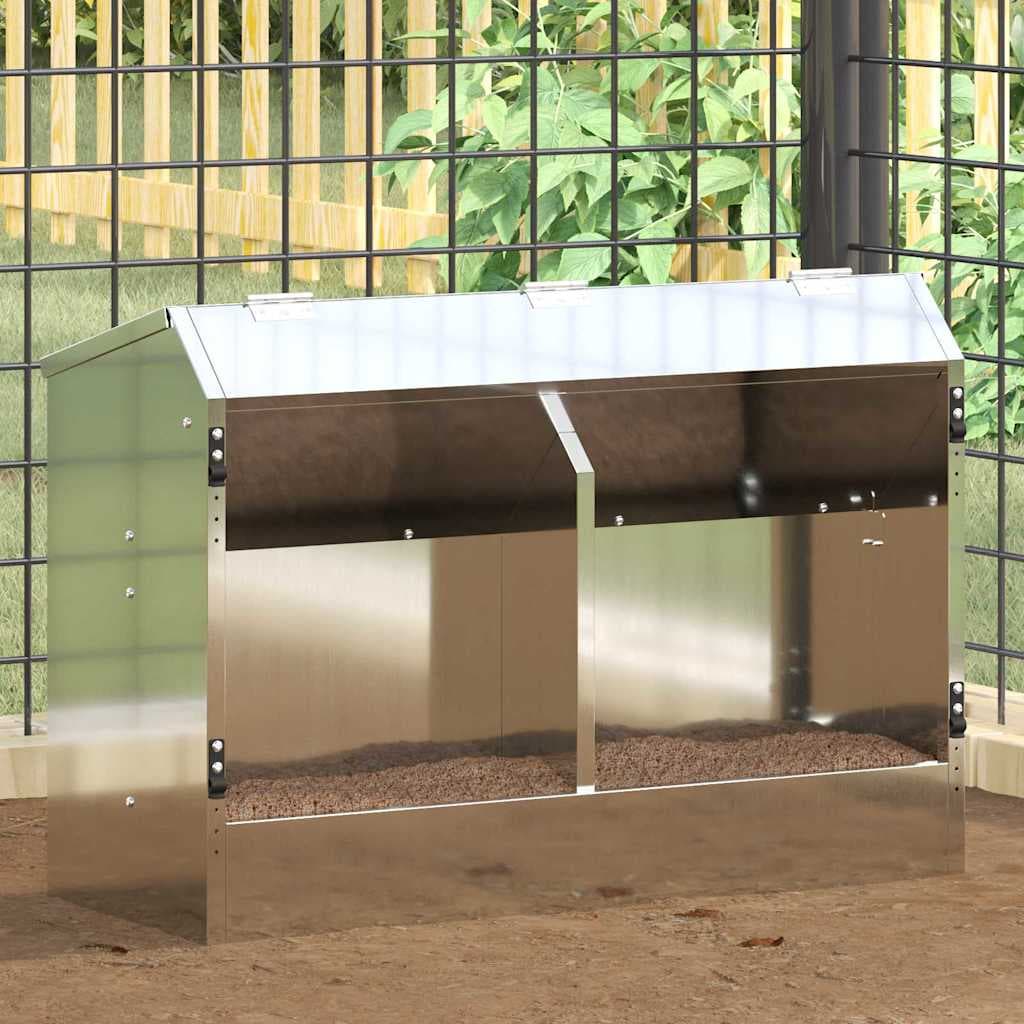 Mangiatore per conigli Argento 64,5 x 25,5 x 45,5 cm 6 kg